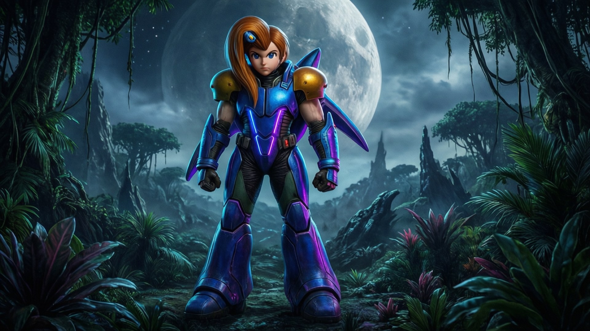 Samus trên Mặt Trăng Xa Lạ Hình nền