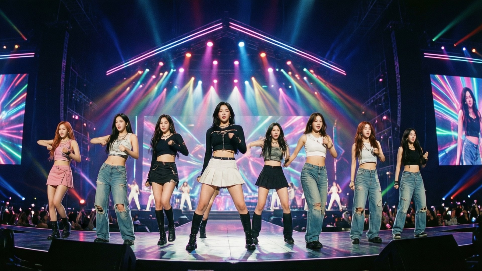Sân Khấu Neon Sôi Động TWICE Hình nền
