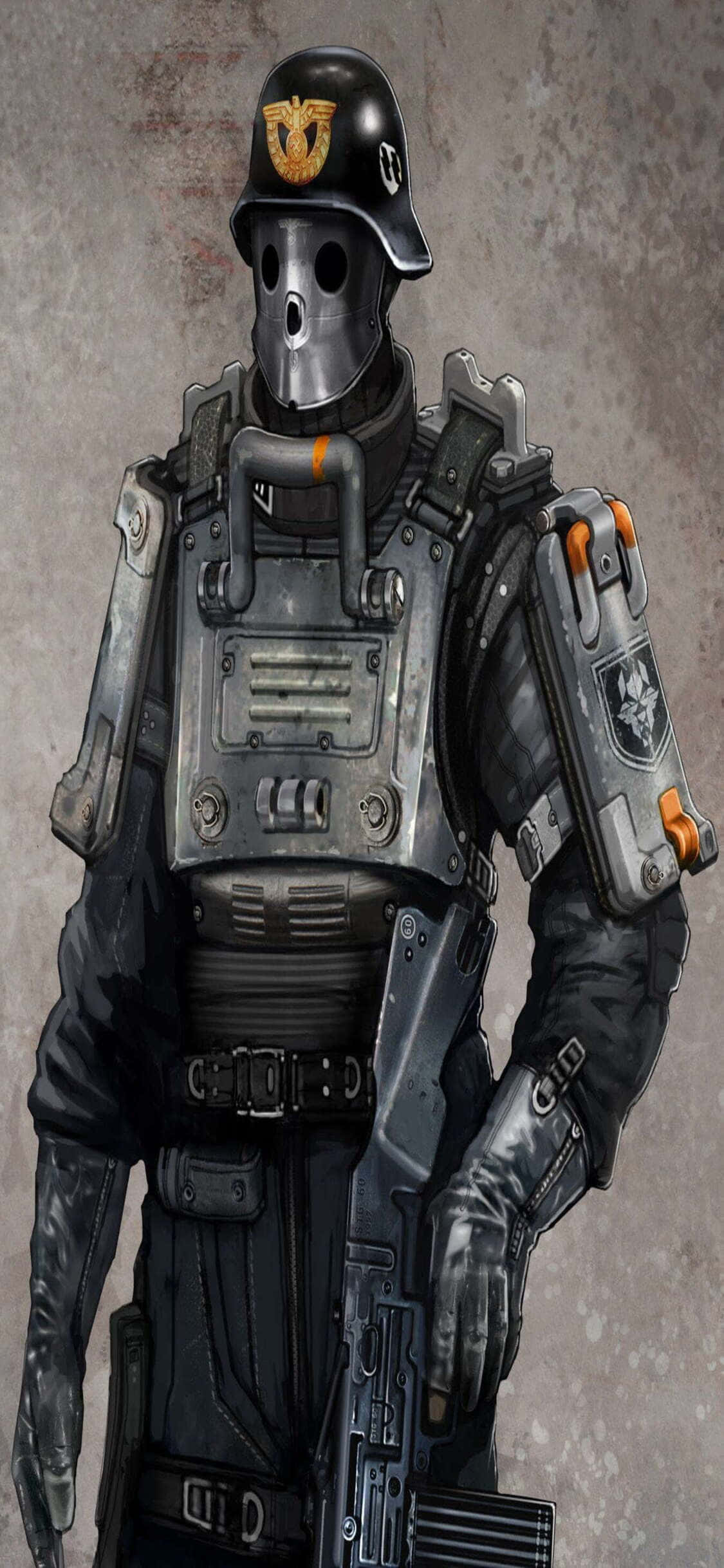 Sẵn sàng cho cuộc phiêu lưu game đầy kịch tính với iPhone Xs và Wolfenstein II? Hình nền