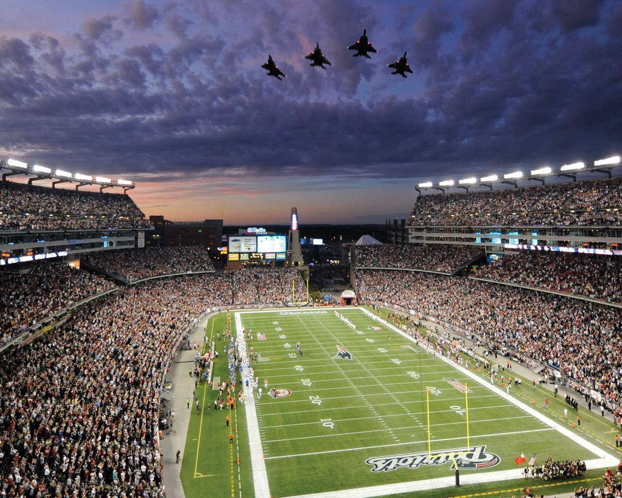 Sân vận động bóng bầu dục NFL đông đúc Hình nền