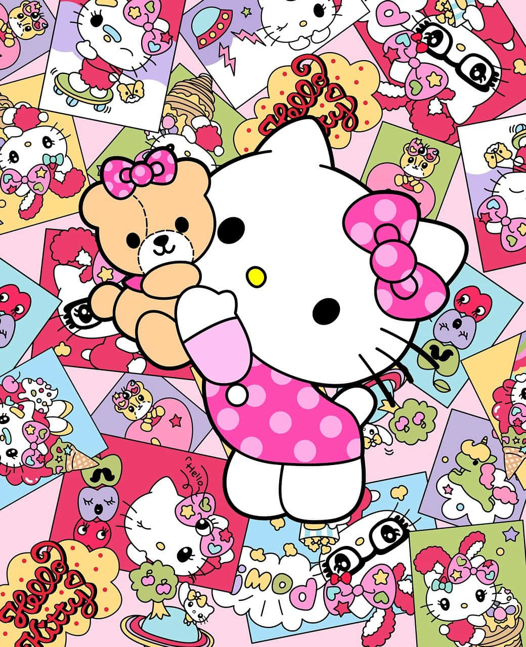 Sanrio Nhân Vật Vui Tươi Đón Niềm Vui Hình nền