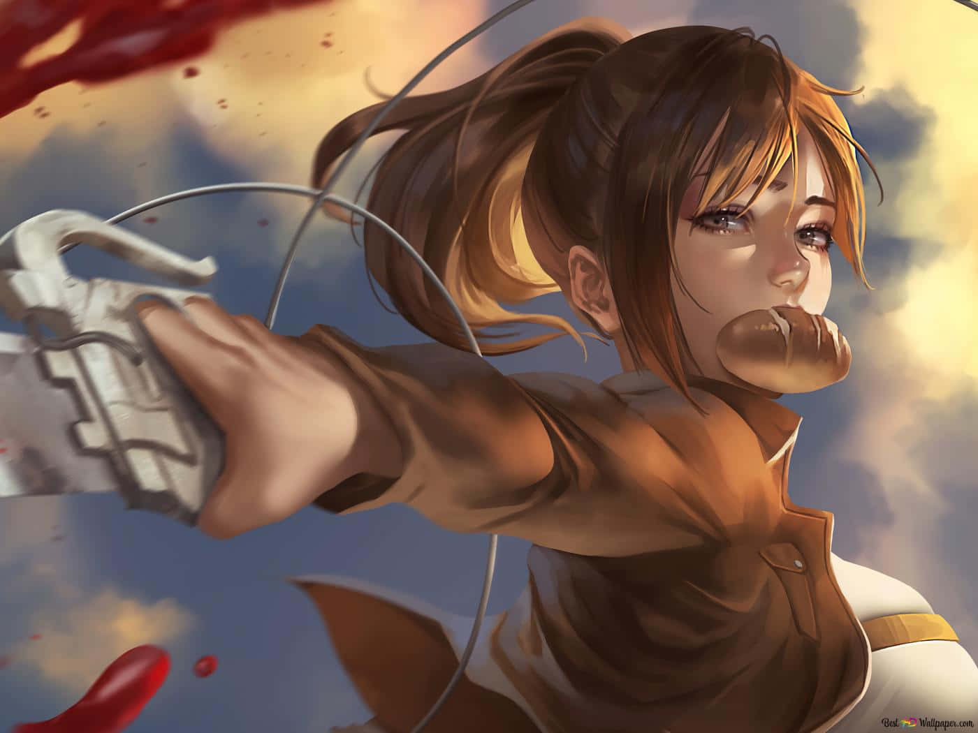 Sasha Braus Dễ Thương Trong Attack On Titan Hình nền