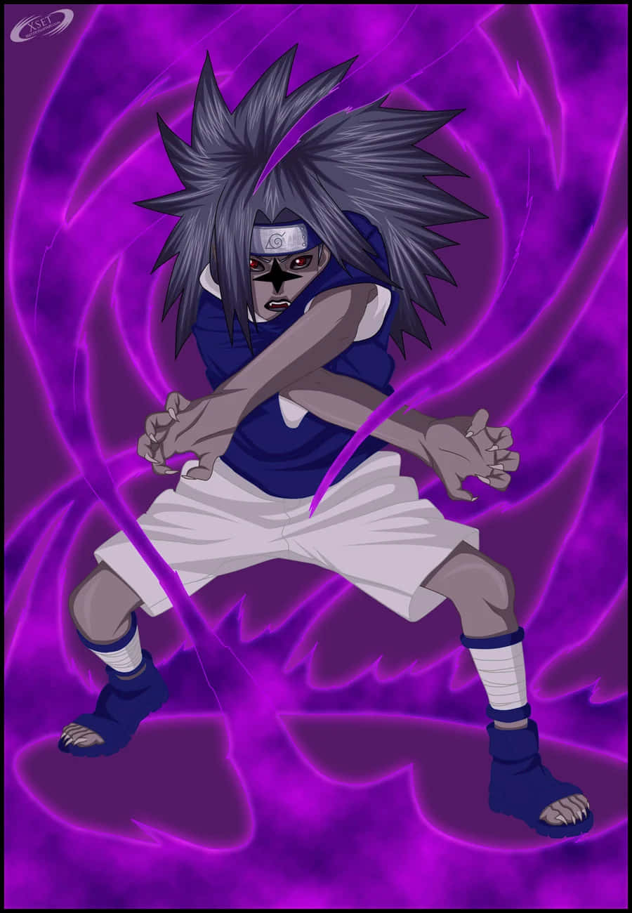 Sasuke Uchiha giải phóng sức mạnh của Ấn Chú Hình nền