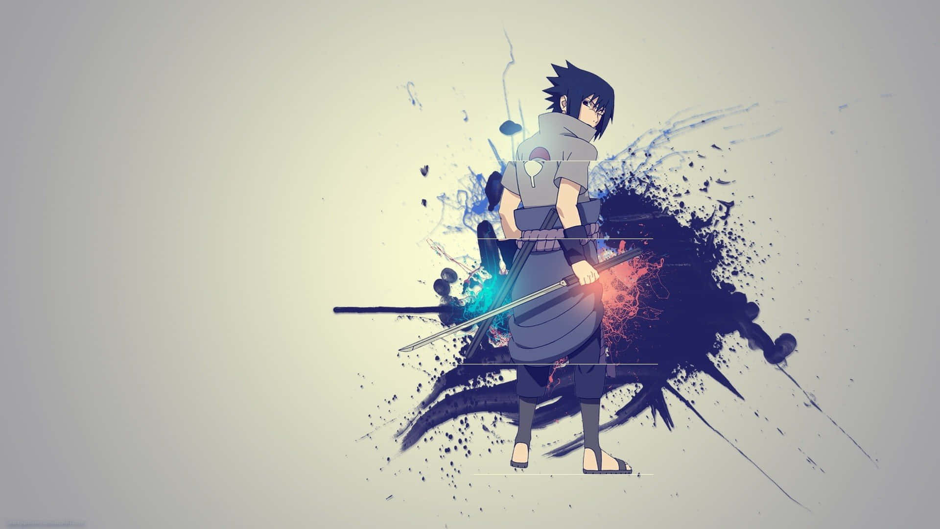 Sasuke Uchiha sẵn sàng chiến đấu với Sharingan Hình nền