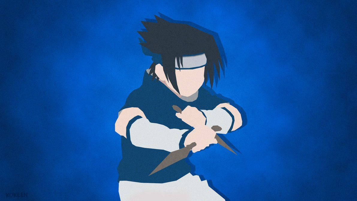 Sasuke Uchiha trong tác phẩm nghệ thuật xanh hoàng gia Hình nền
