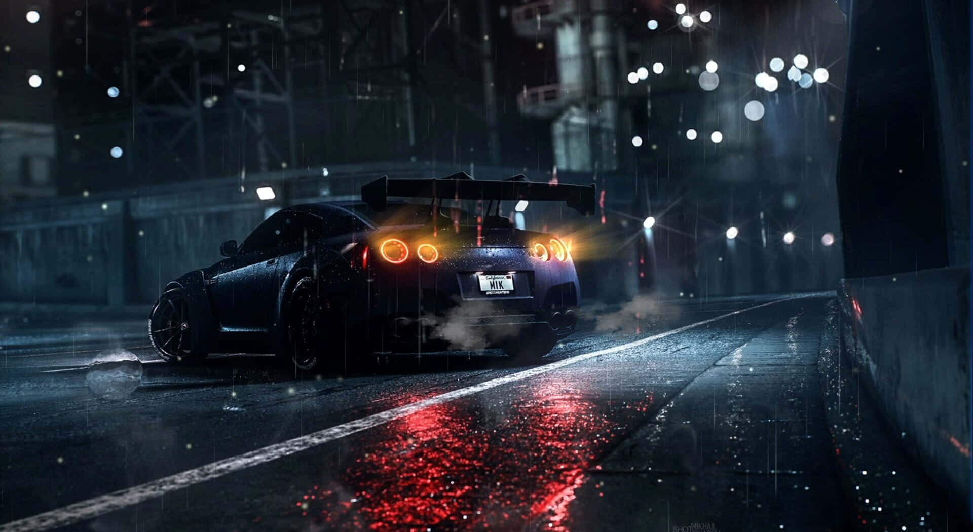Scarlet Speedster - Một Chiếc Xe Anime Rực Rỡ Hình nền