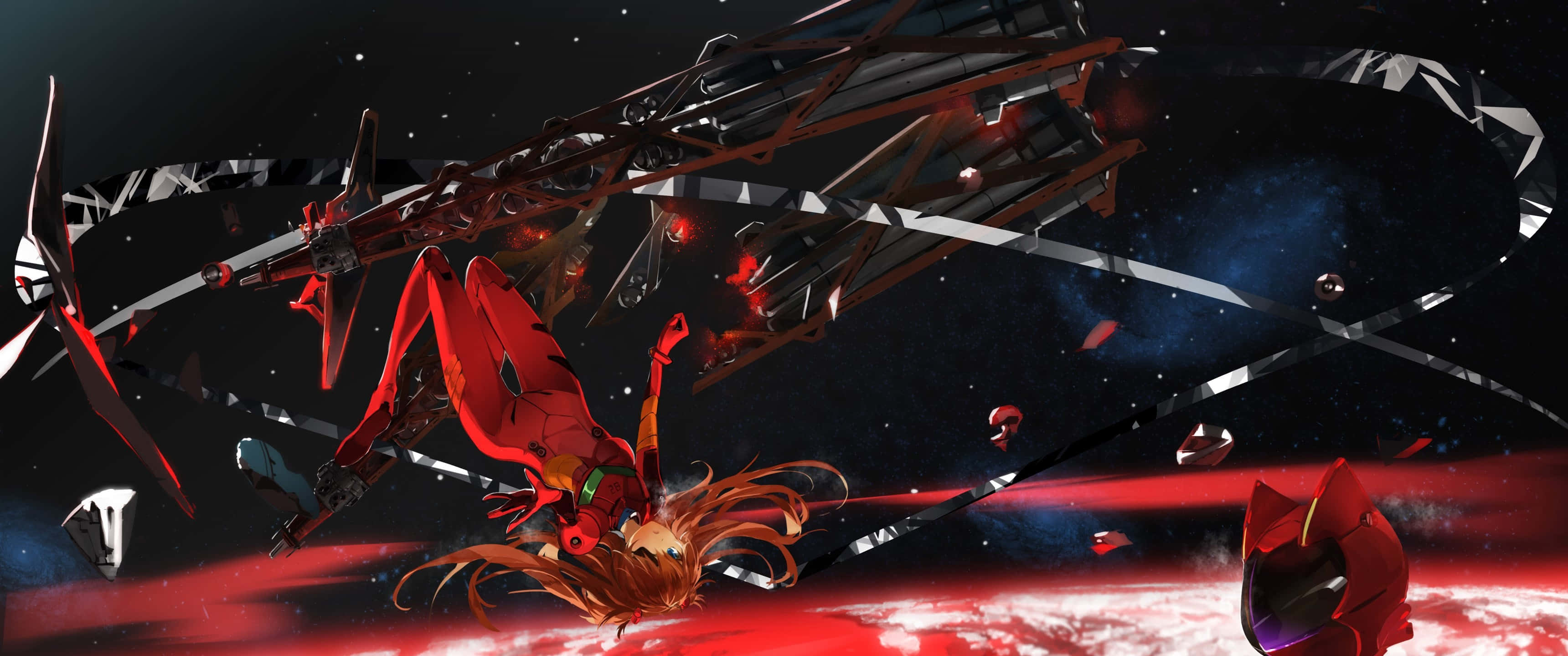 Shinji Ikari đứng đối mặt với mối đe dọa từ Angel trong "Neon Genesis Evangelion" Hình nền