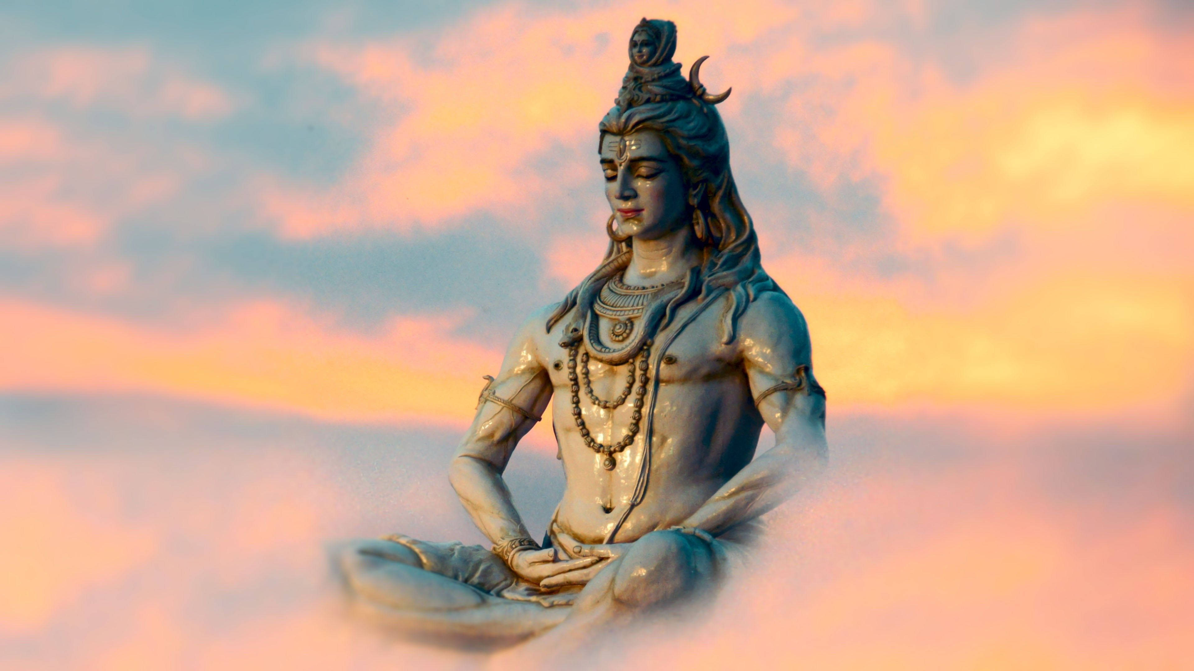 Shiv Shankar Trên Bầu Trời Pastel HD Hình nền