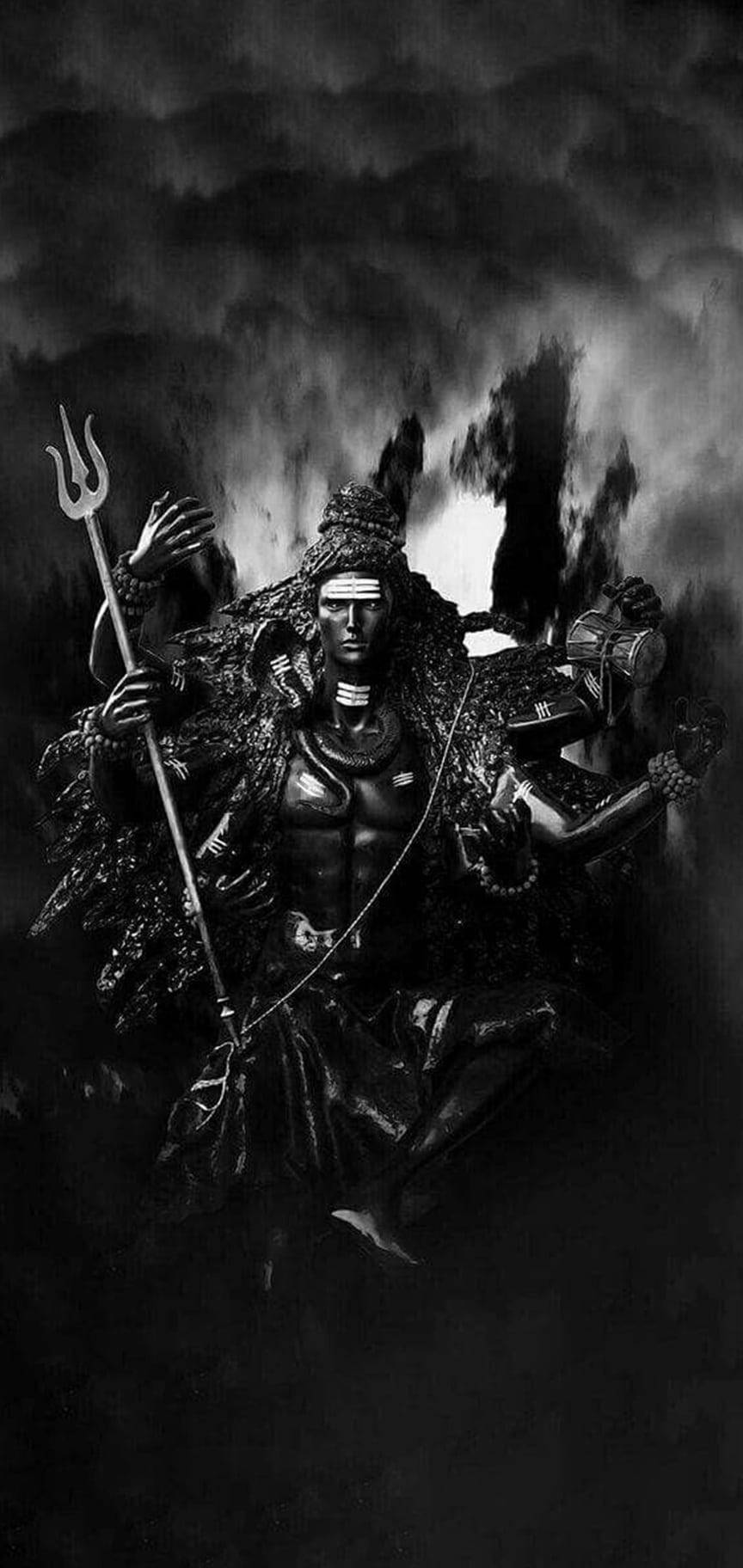 Shiva Đơn Sắc Tối Tuyệt Đẹp Hình nền