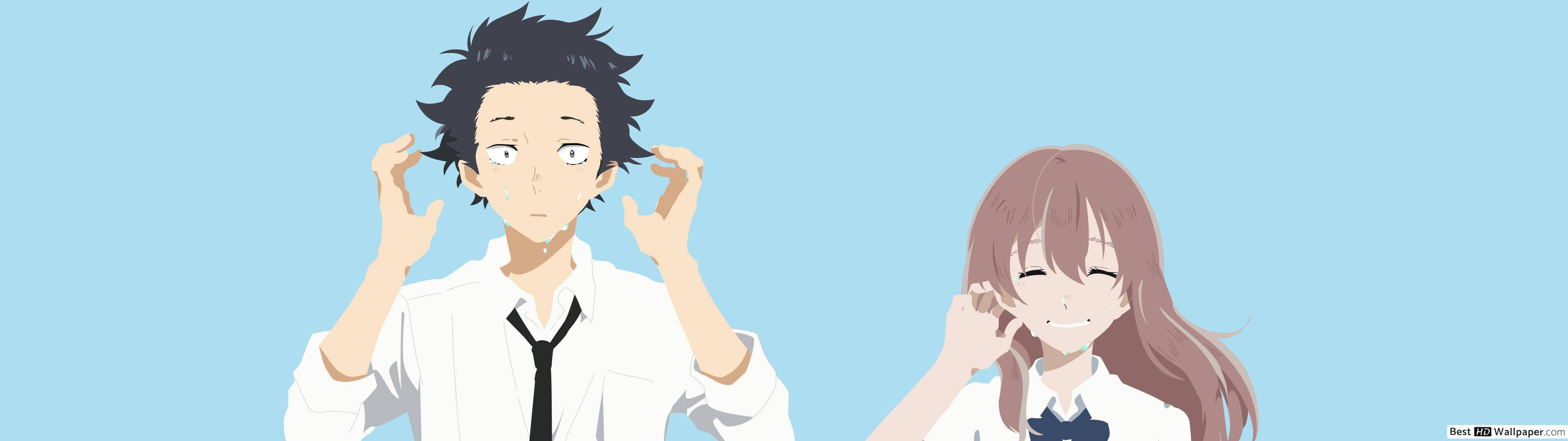 Shouko Nishimiya và Shoya Ishida trong A Silent Voice. Hình nền
