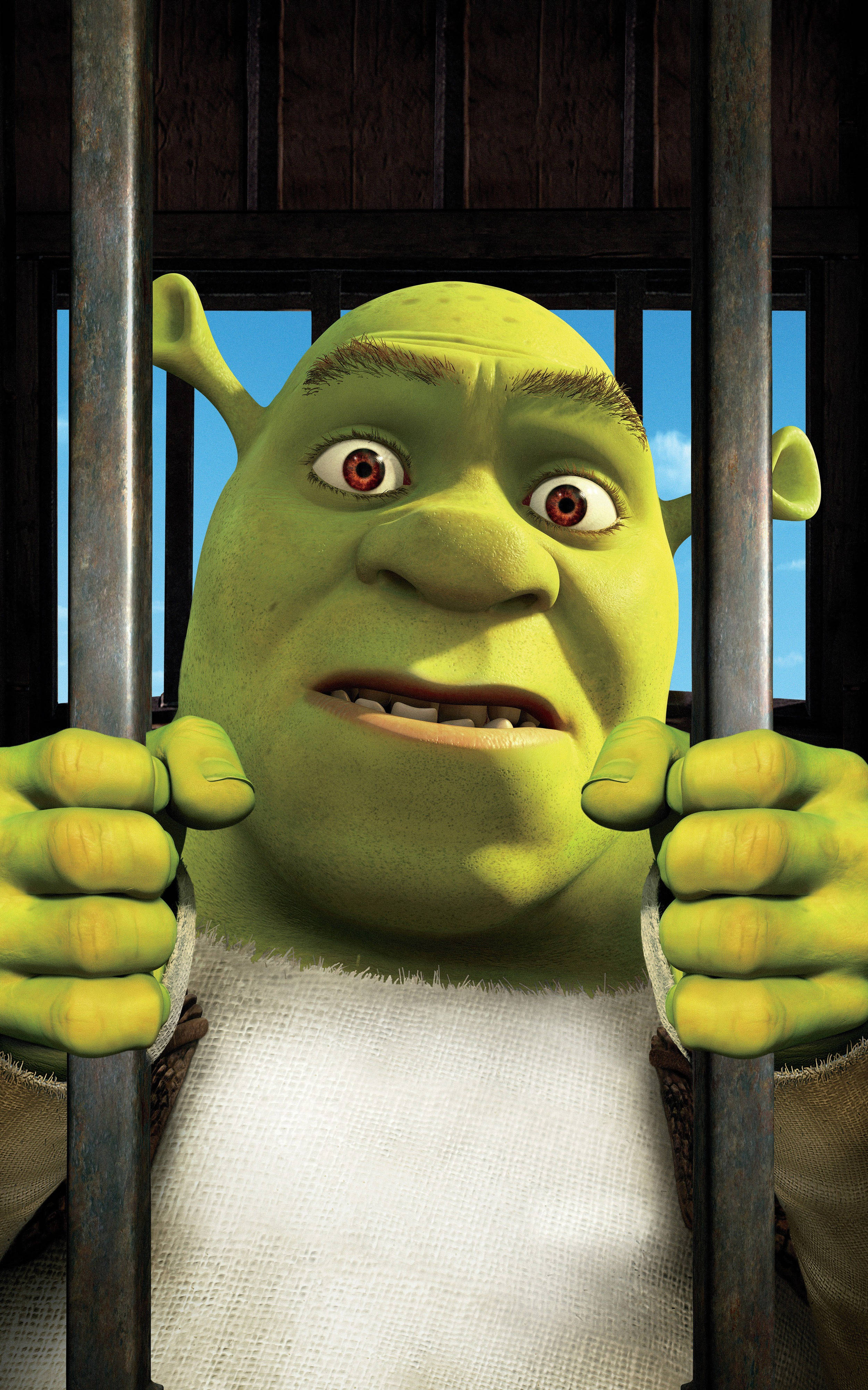 Shrek Bị Bắt: Anh Hùng Bất Đắc Dĩ Trong Lồng Hình nền