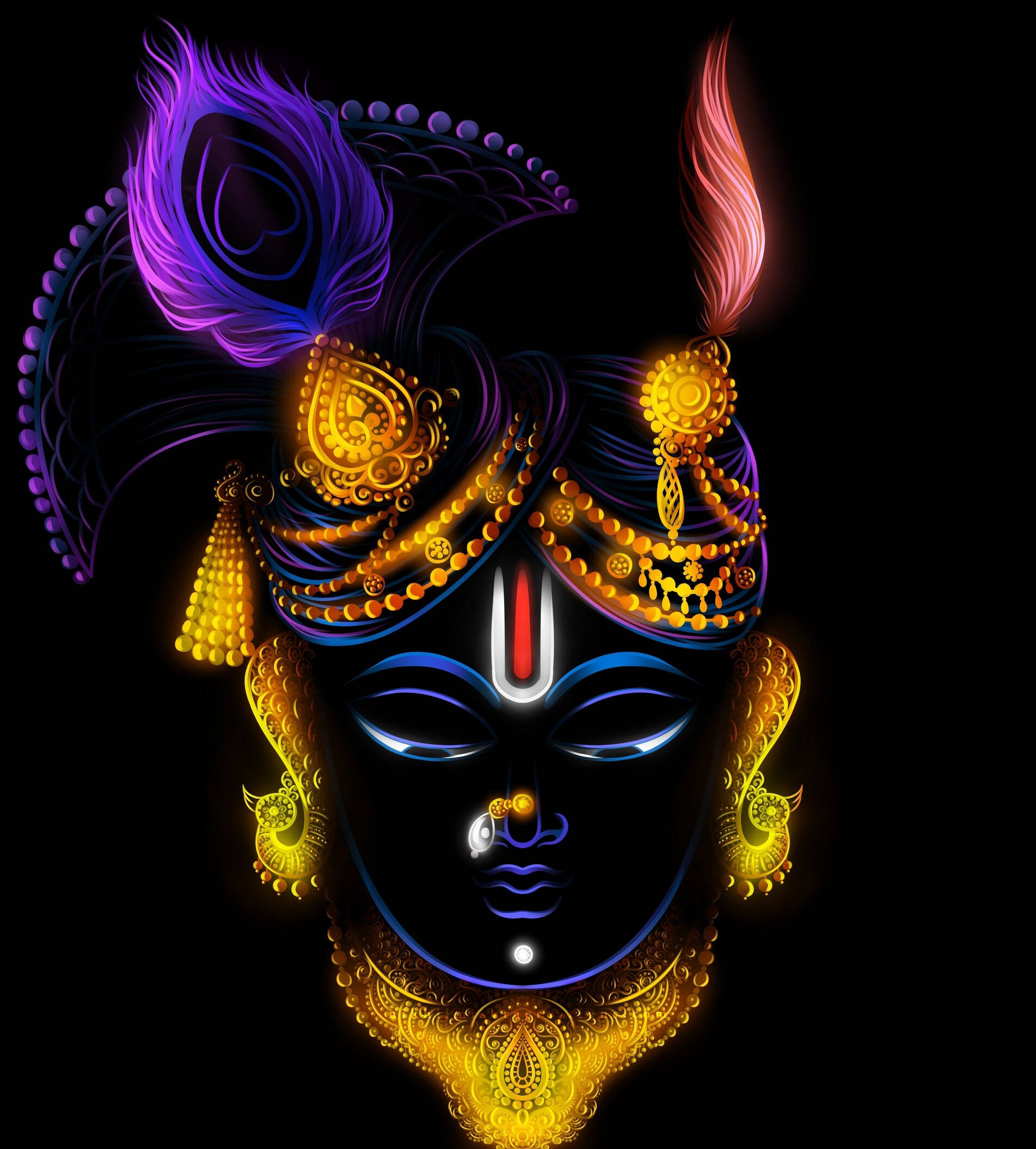 Shrinathji Trong Nghệ Thuật Neon Hình nền