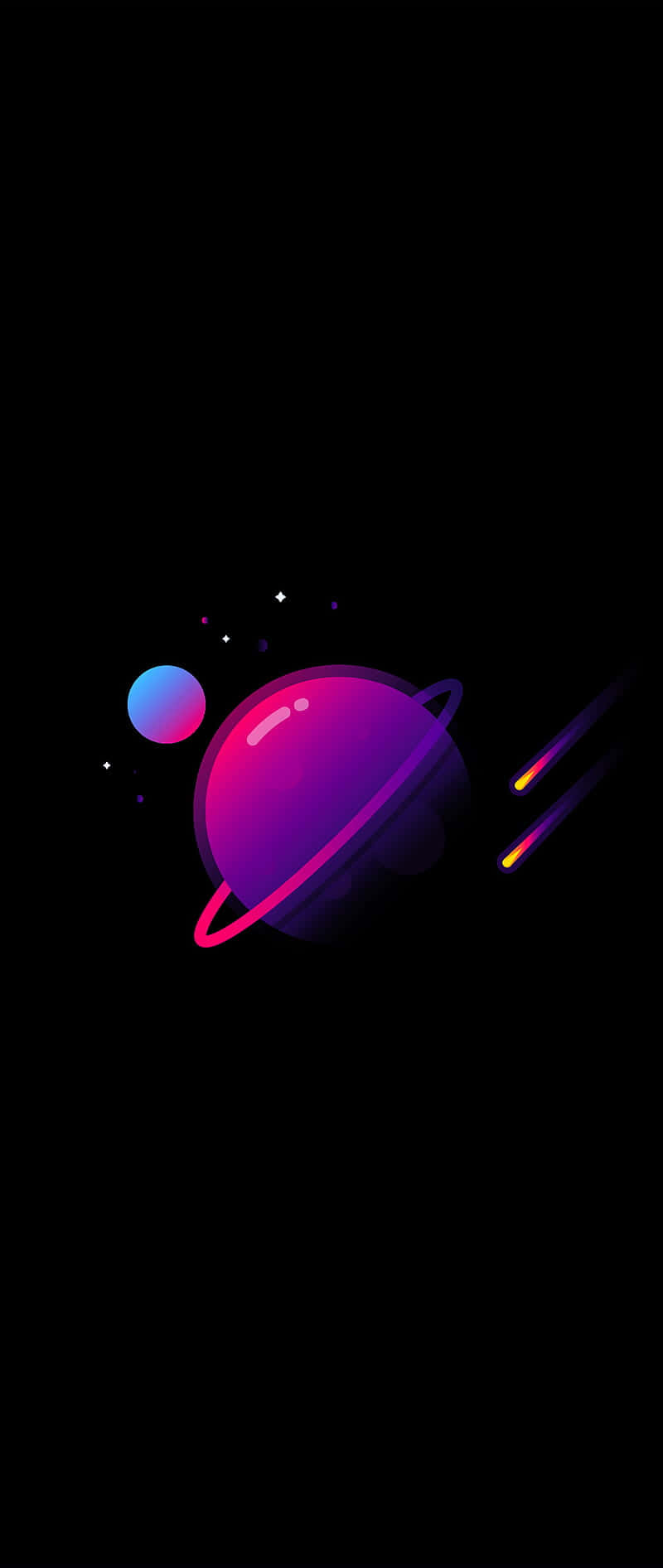 Siêu AMOLED Màu Tím Hành Tinh Hình nền