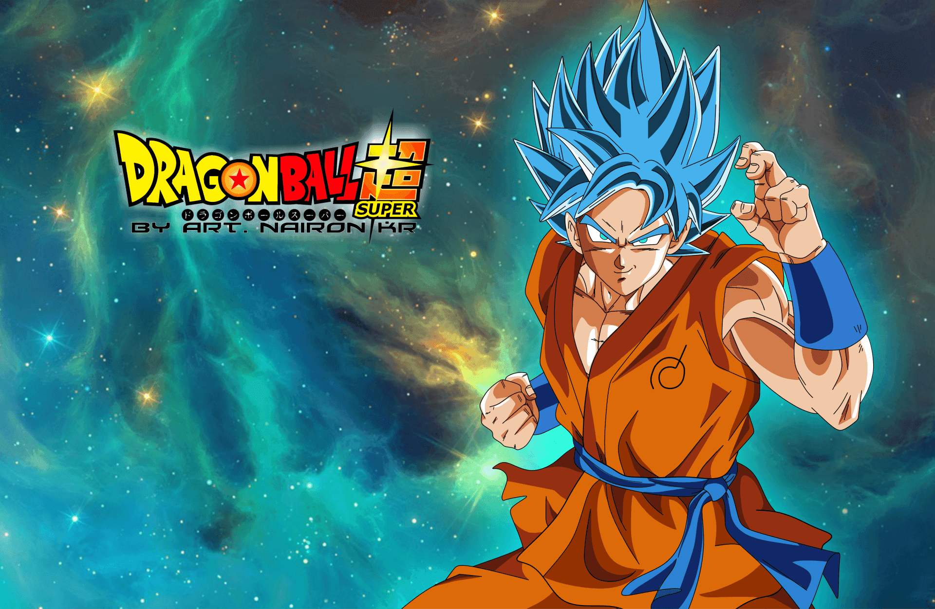 Siêu Saiyan huyền thoại, Goku, ở dạng Siêu Saiyan Blue Hình nền