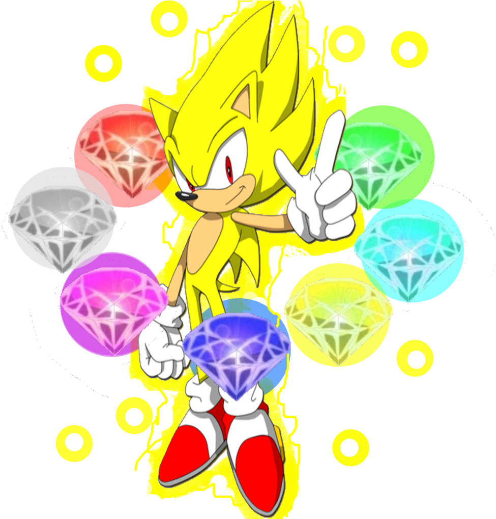 Siêu Sonic cùng với Chaos Emeralds Hình nền