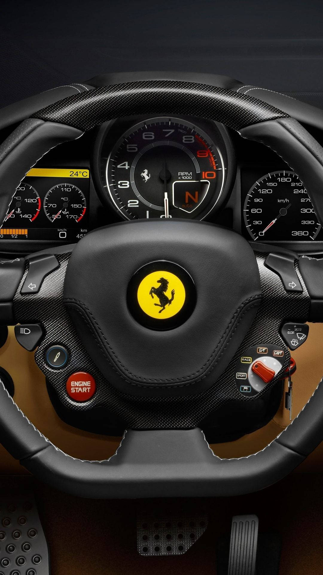Siêu xe Ferrari iPhone nội thất Hình nền