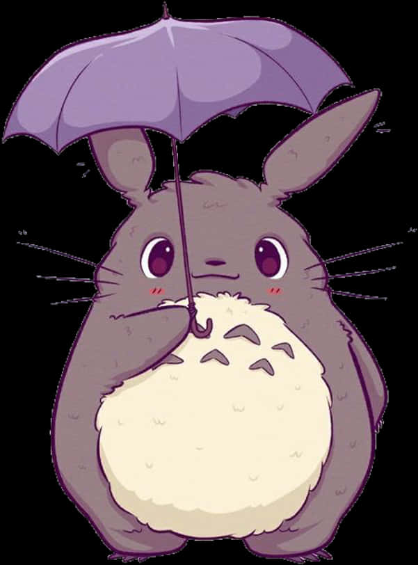 Sinh vật Kawaii với chiếc ô Hình nền