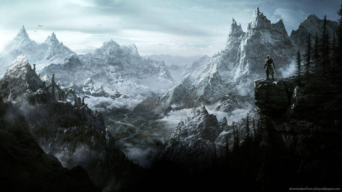 Skyrim Núi Tuyết Hình nền
