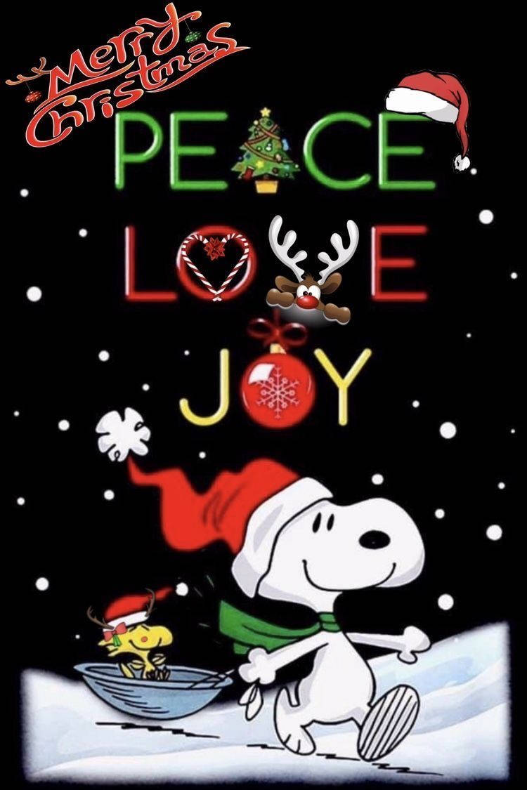 Snoopy Giáng Sinh Bình An Tình Yêu Niềm Vui Hình nền