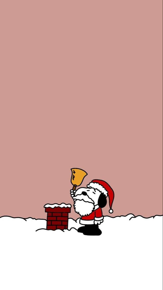 Snoopy Giáng Sinh Chuông Ống Khói Hình nền