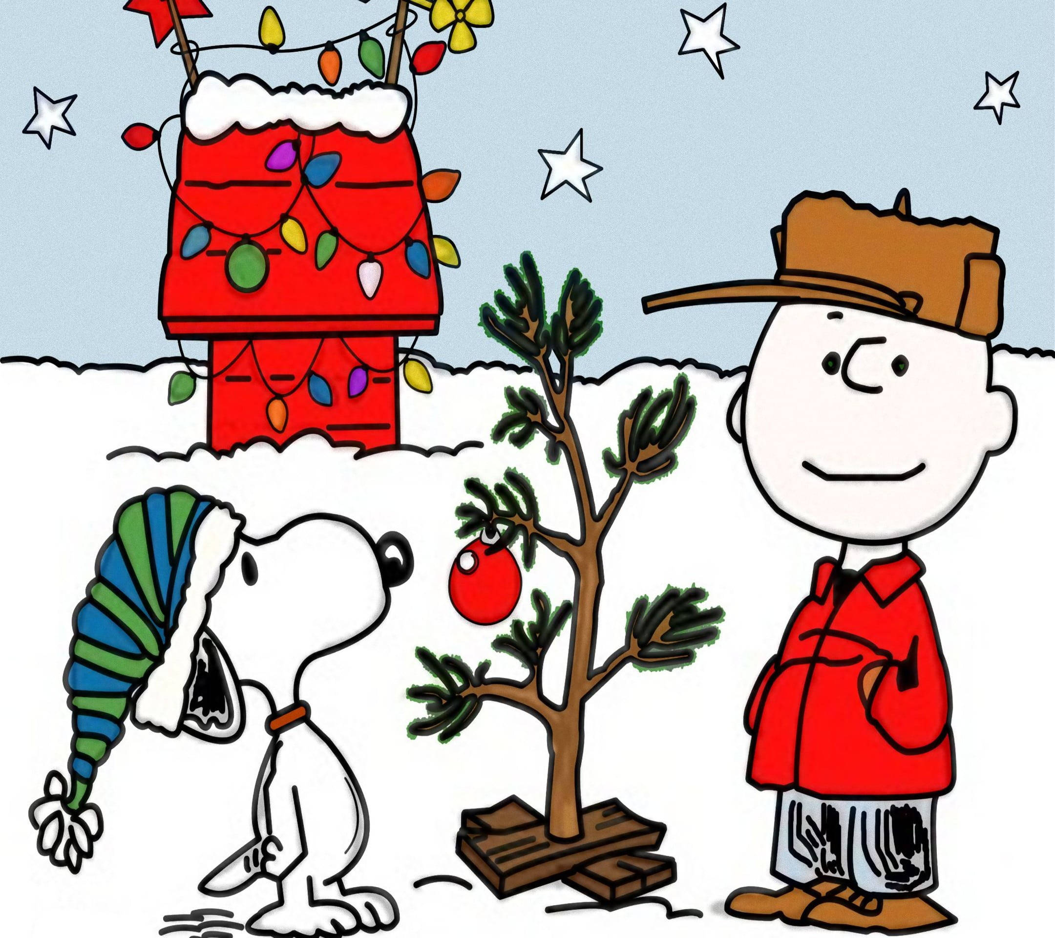 Snoopy Giáng Sinh Ngôi Sao Hình nền