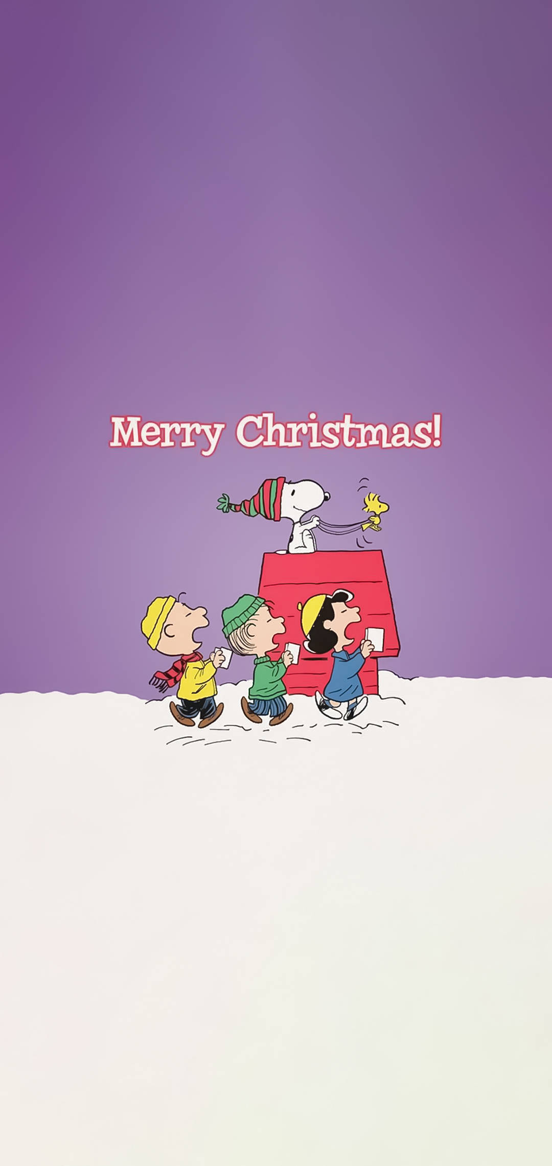 Snoopy đi dạo Giáng sinh iPhone Hình nền