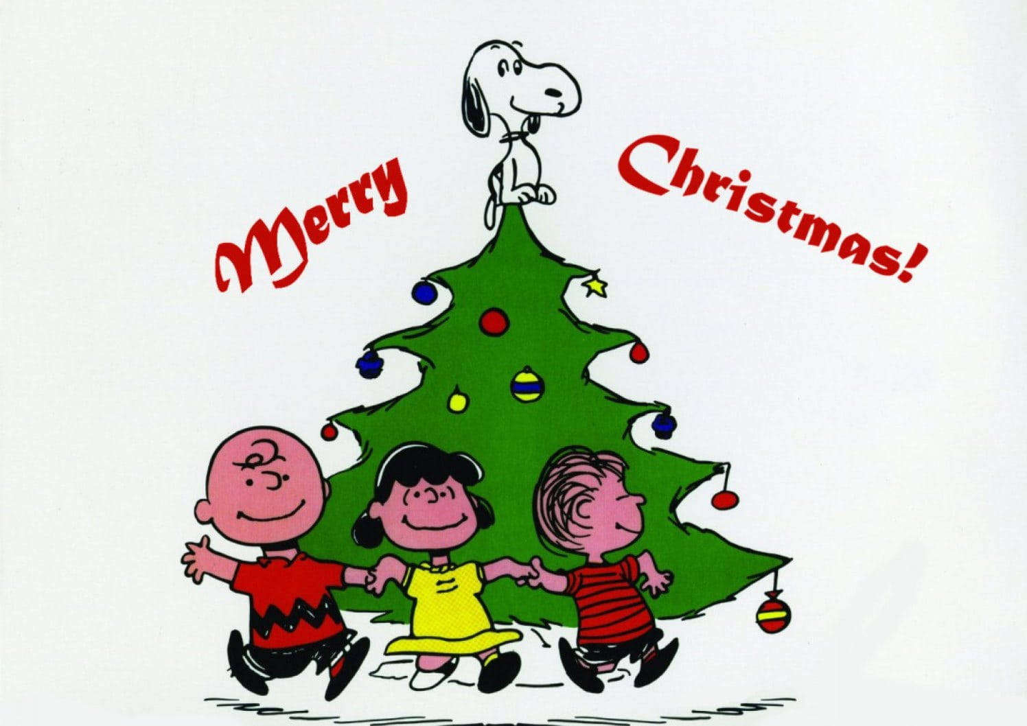 Snoopy Đỉnh Cây Thông Giáng Sinh Hình nền