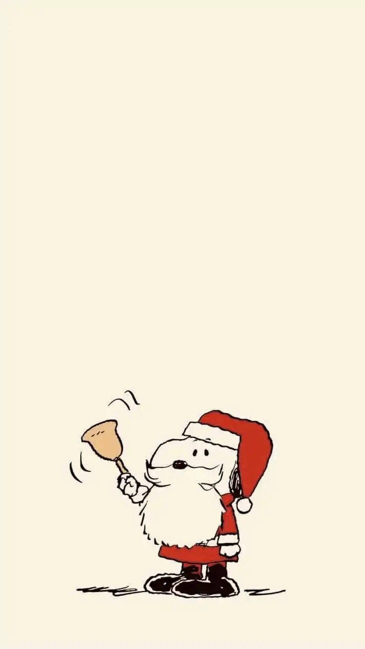 Snoopy làm Ông già Noel Giáng sinh iPhone Hình nền