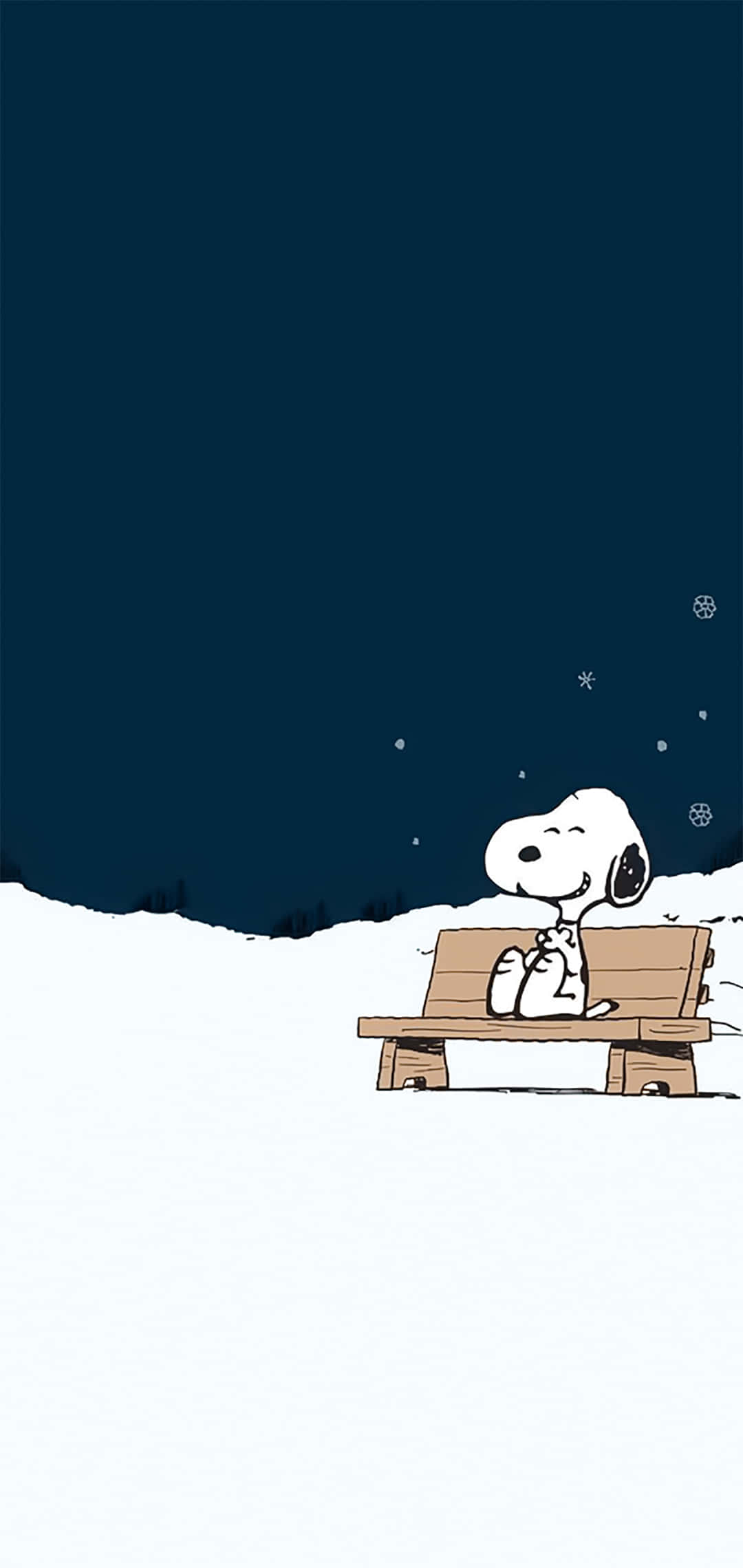 Snoopy Trên Ghế Băng Giáng Sinh Peanuts Hình nền