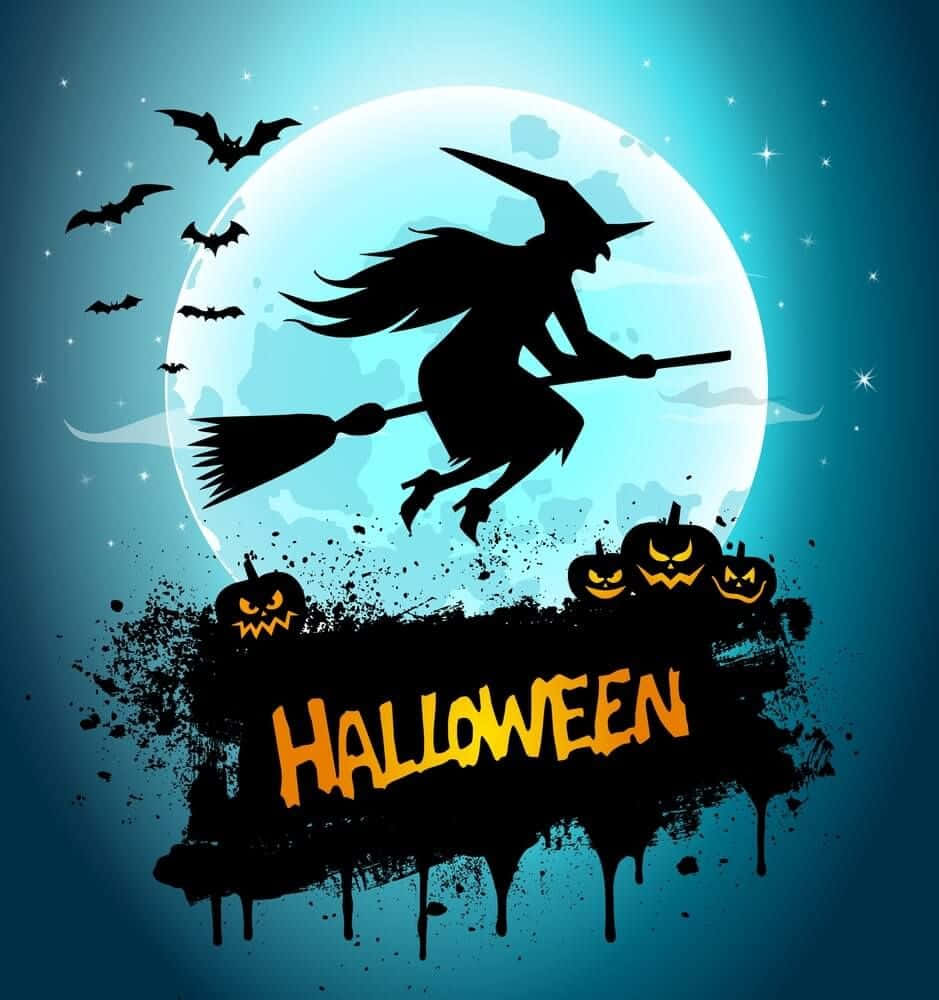 Sợ hãi đứng đơ, quả bí ngô hoạt hình này run rẩy trong đêm Halloween Hình nền