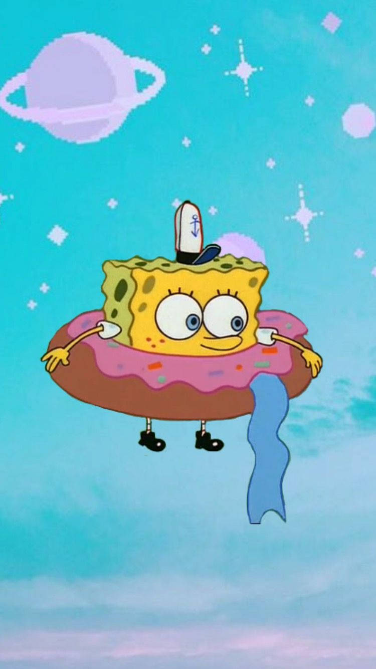 Hình nền Spongebob hoạt hình dễ thương thẩm mỹ.