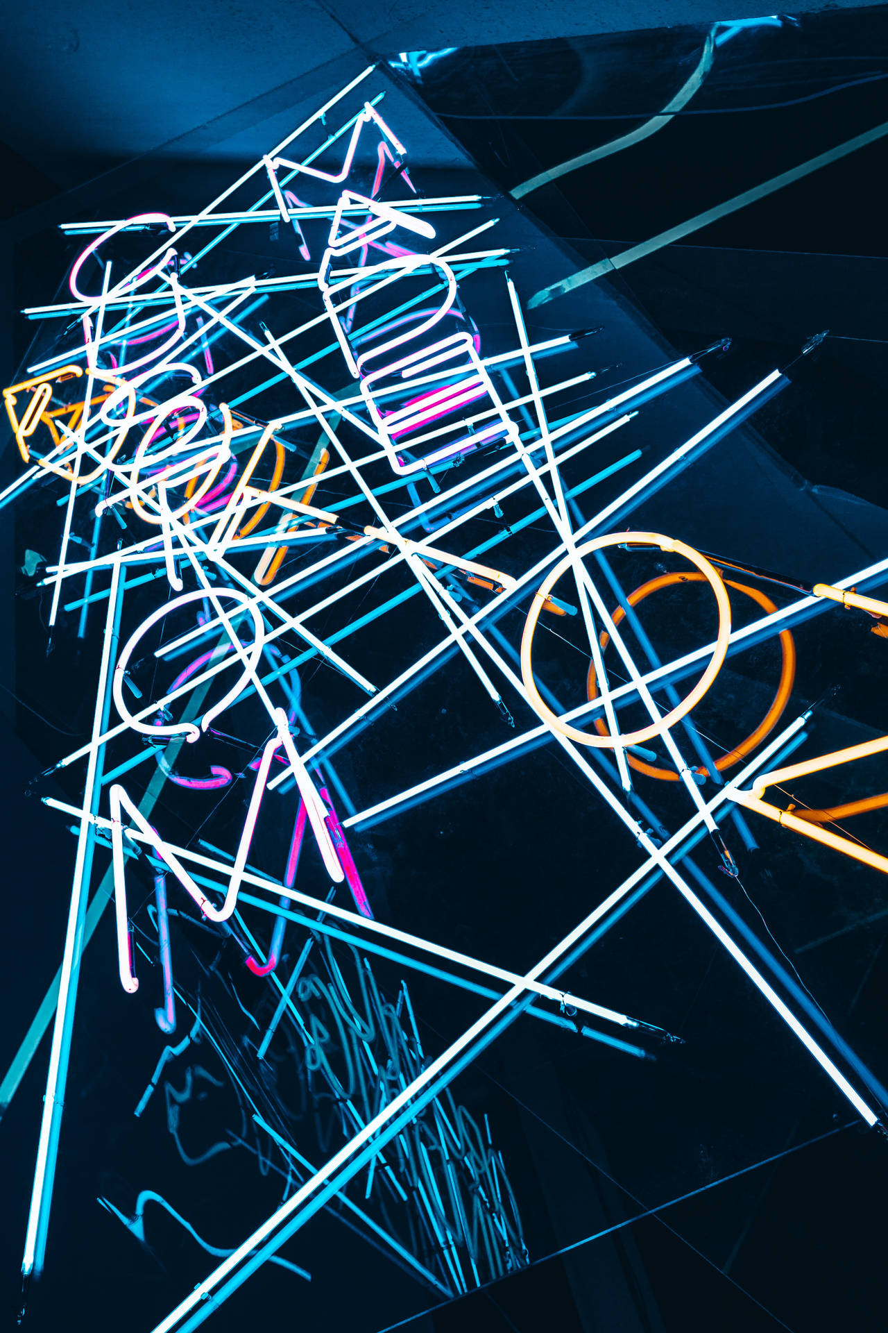 Hình nền Sọc Neon Trừu Tượng