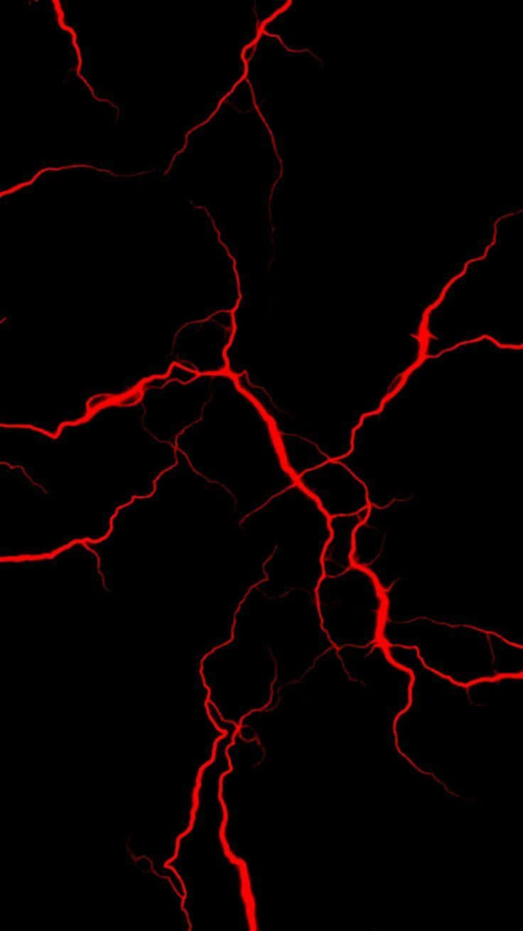 Sọc tia chớp neon đỏ đen cho điện thoại Hình nền