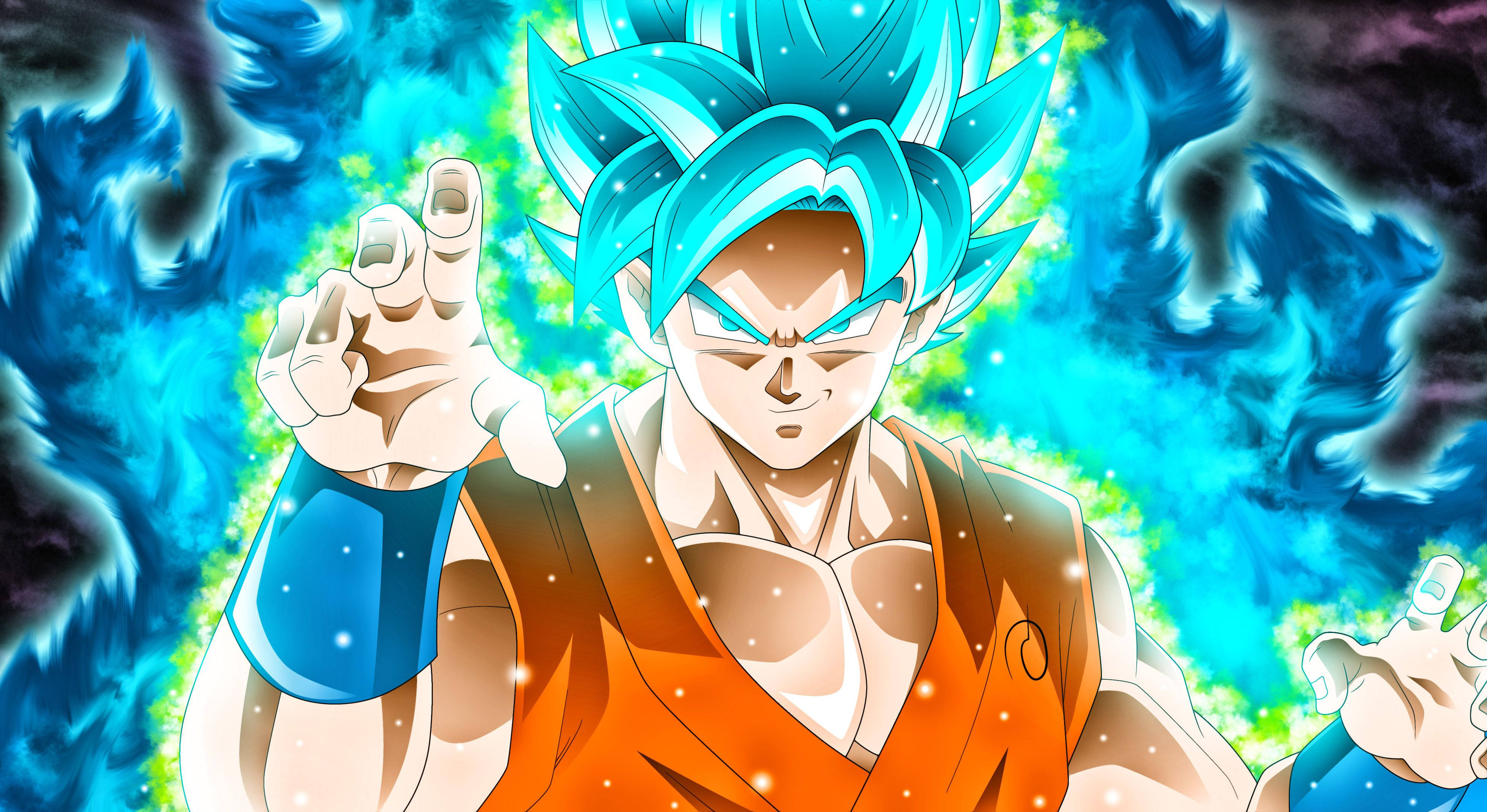 Son Goku bùng nổ sẵn sàng chiến đấu Hình nền