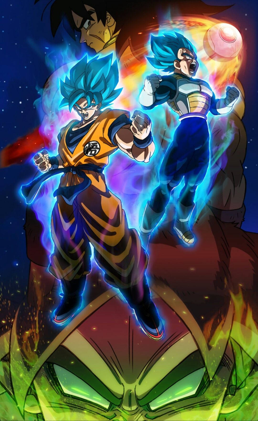 Son Goku in Super Saiyan Blue mode from the movie Dragon Ball Super Broly. Hình nền