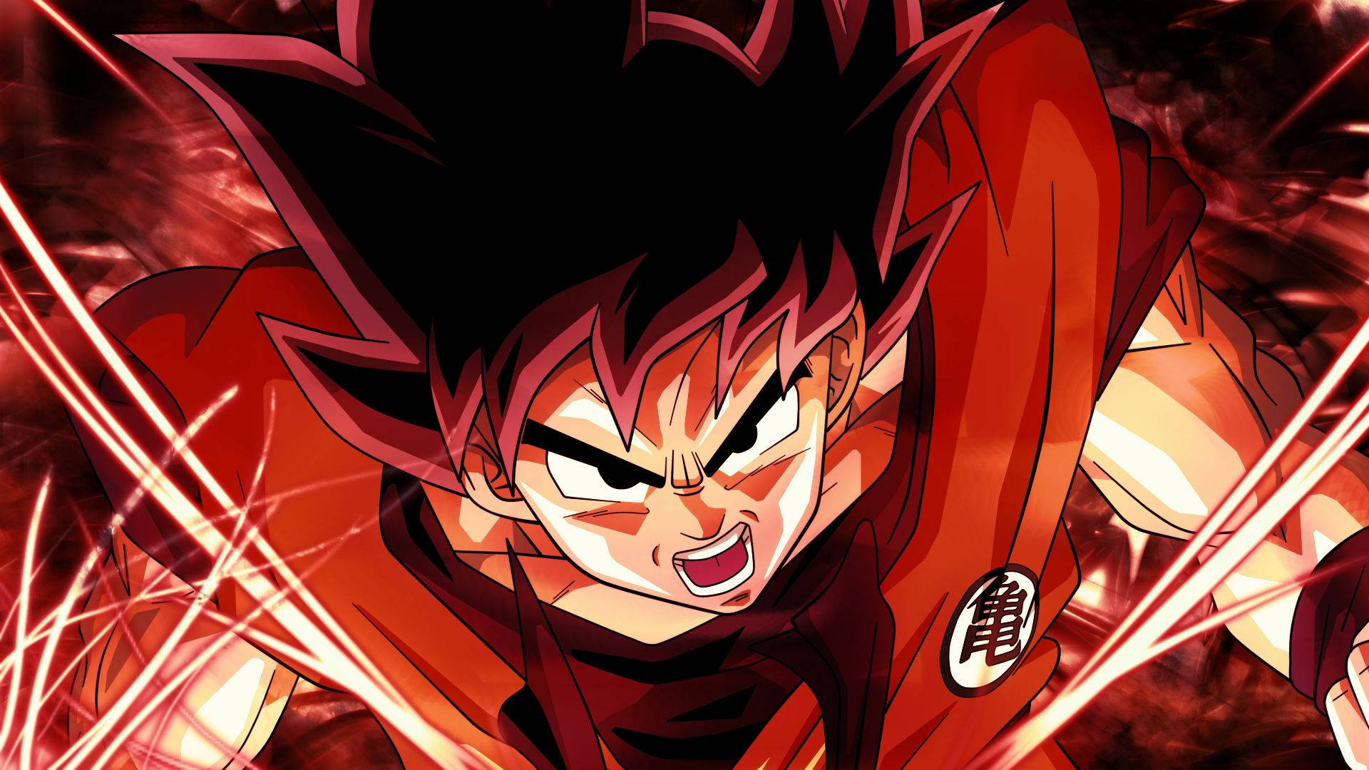 Hình nền Son Goku màu đỏ