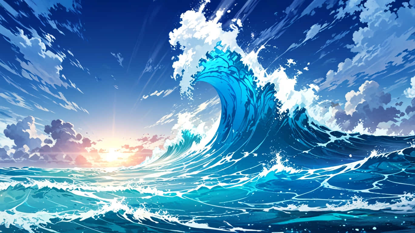 Sóng, Lướt sóng, Đại dương, Anime, Hình ảnh thẩm mỹ biển, Hoạt hình, Nền động vật