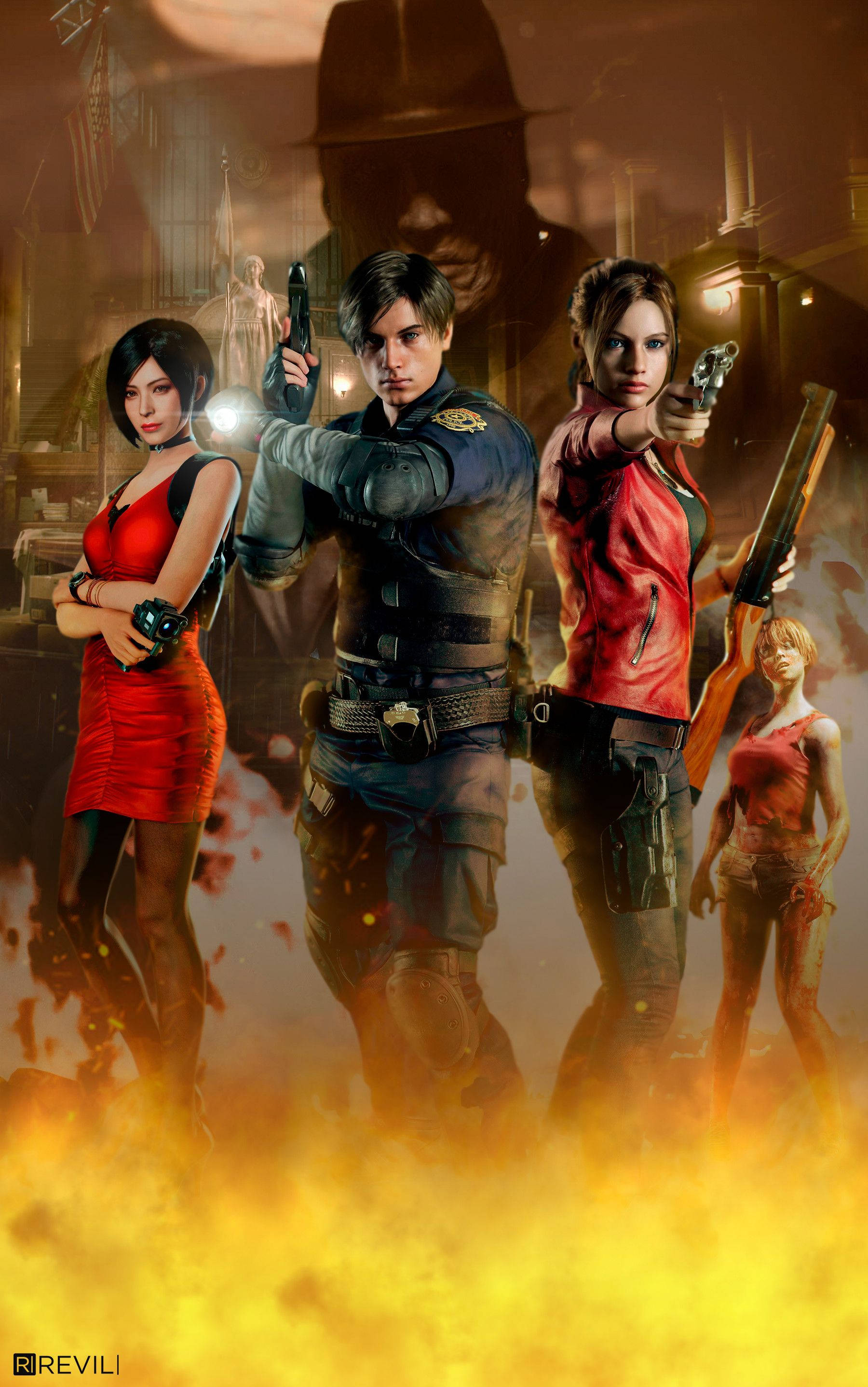 Sống sót qua ngày tận thế zombie cùng Claire Redfield trên đường phố Raccoon City. Hình nền