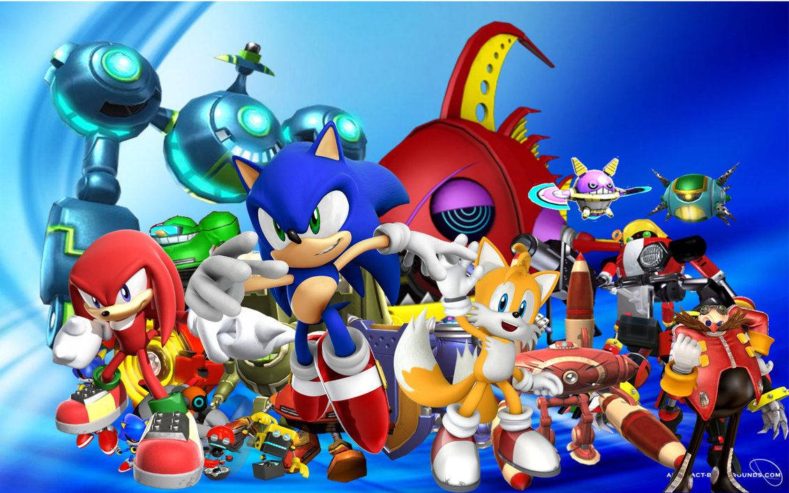 Hình nền Sonic cùng Tails và Knuckles trong series truyền hình Sonic Boom.