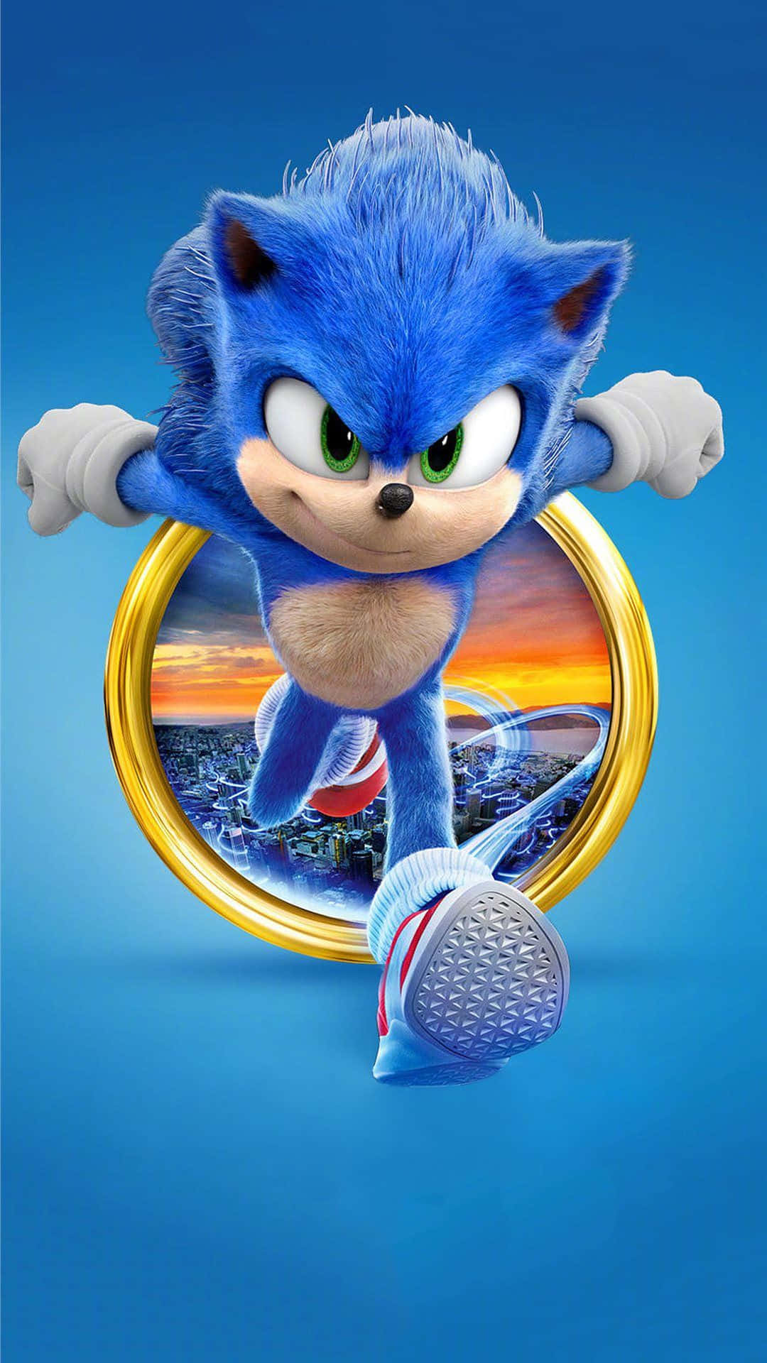 Sonic the Hedgehog chạy nhanh trên thảm cỏ xanh Hình nền