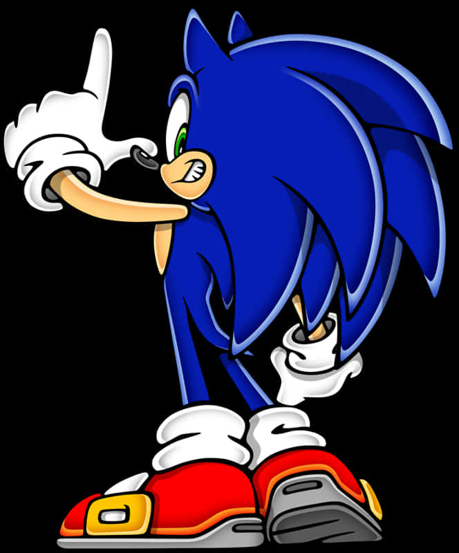 Sonic the Hedgehog chỉ tay lên Hình nền