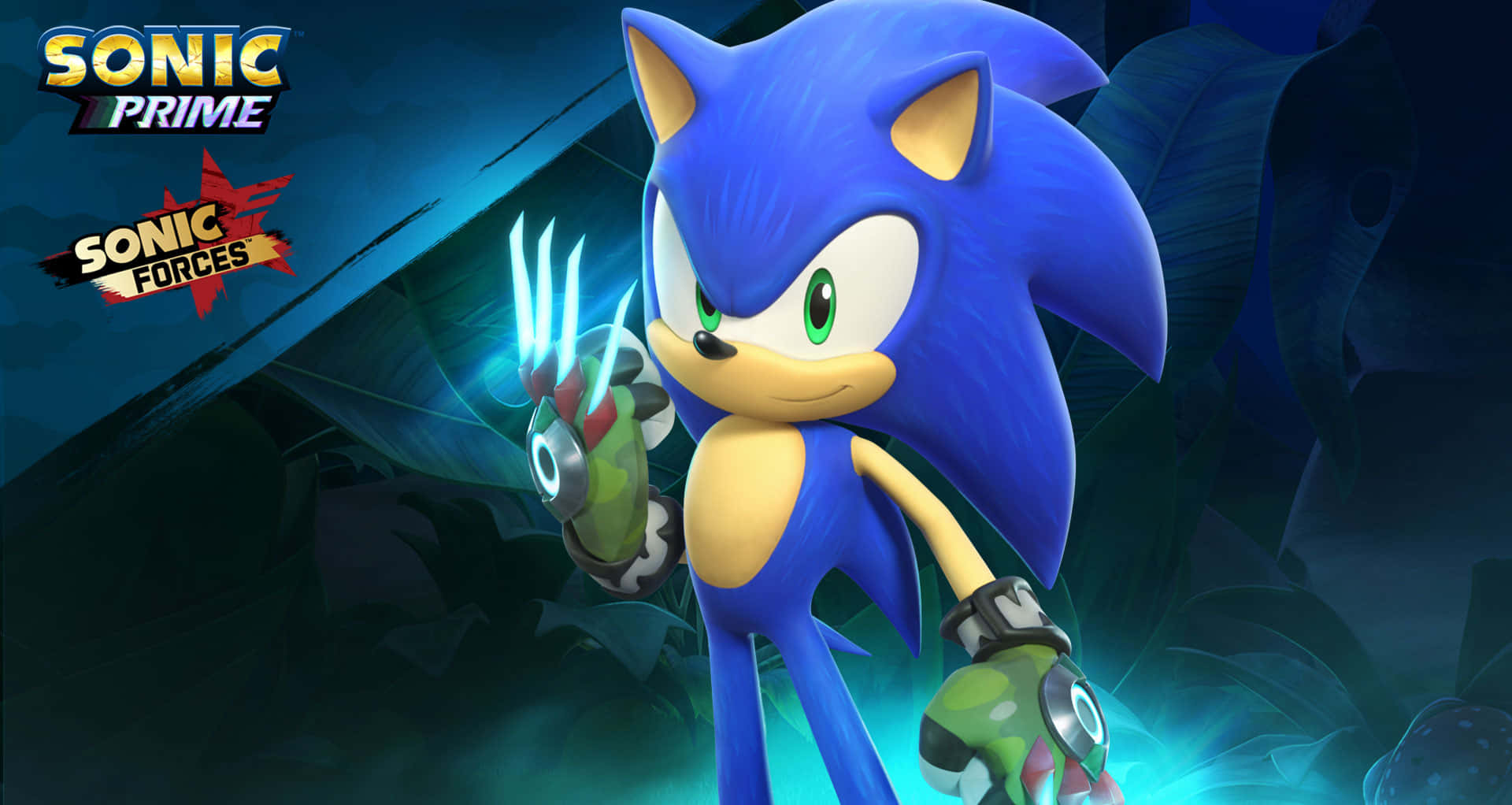 sonic the hedgehog trong ánh sáng xanh Hình nền