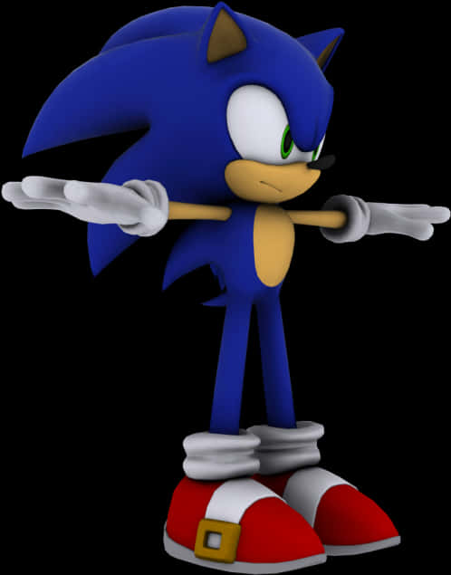Sonic The Hedgehog đứng tạo dáng Hình nền
