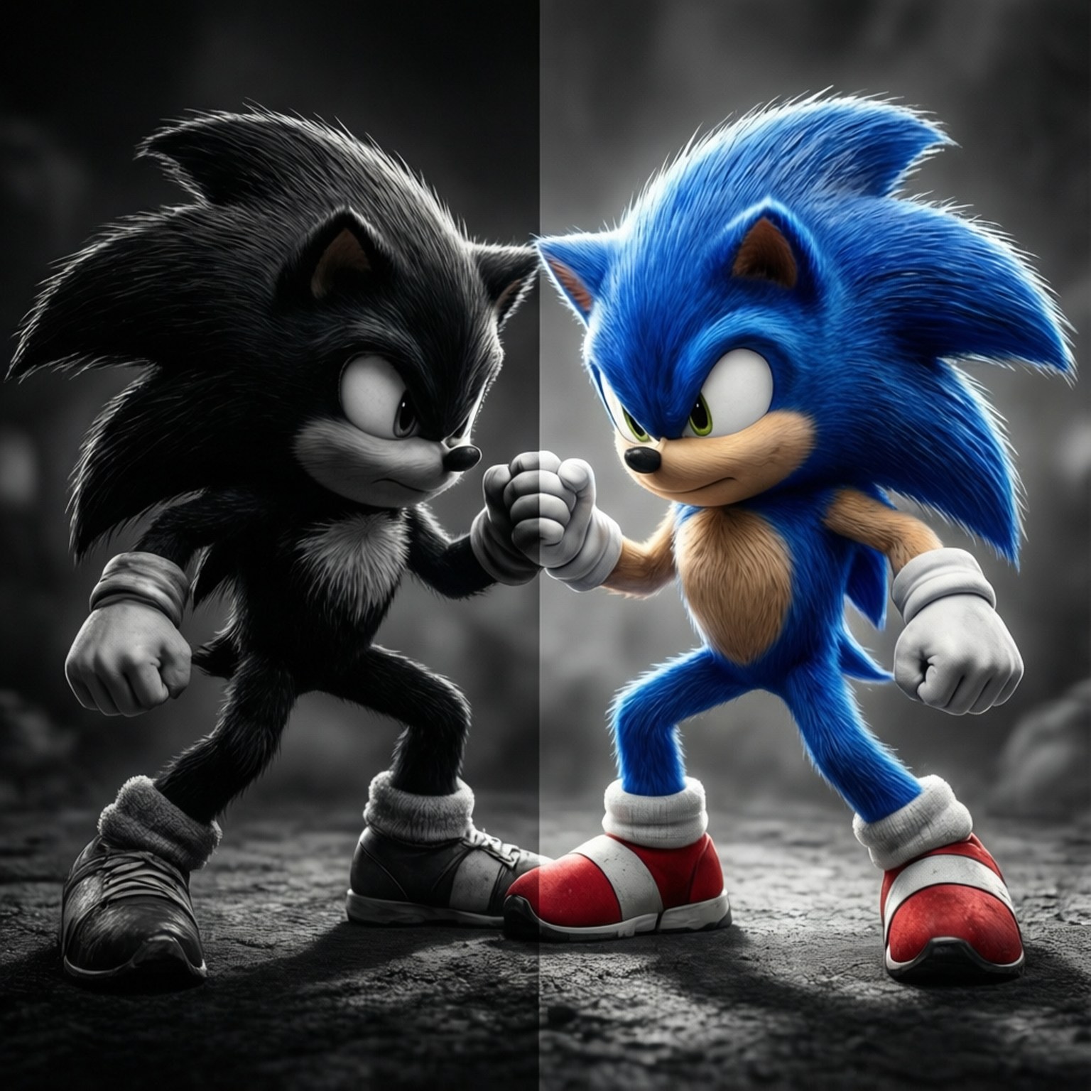 Sonic vs Bóng Tối Lưỡng Tính Hình nền