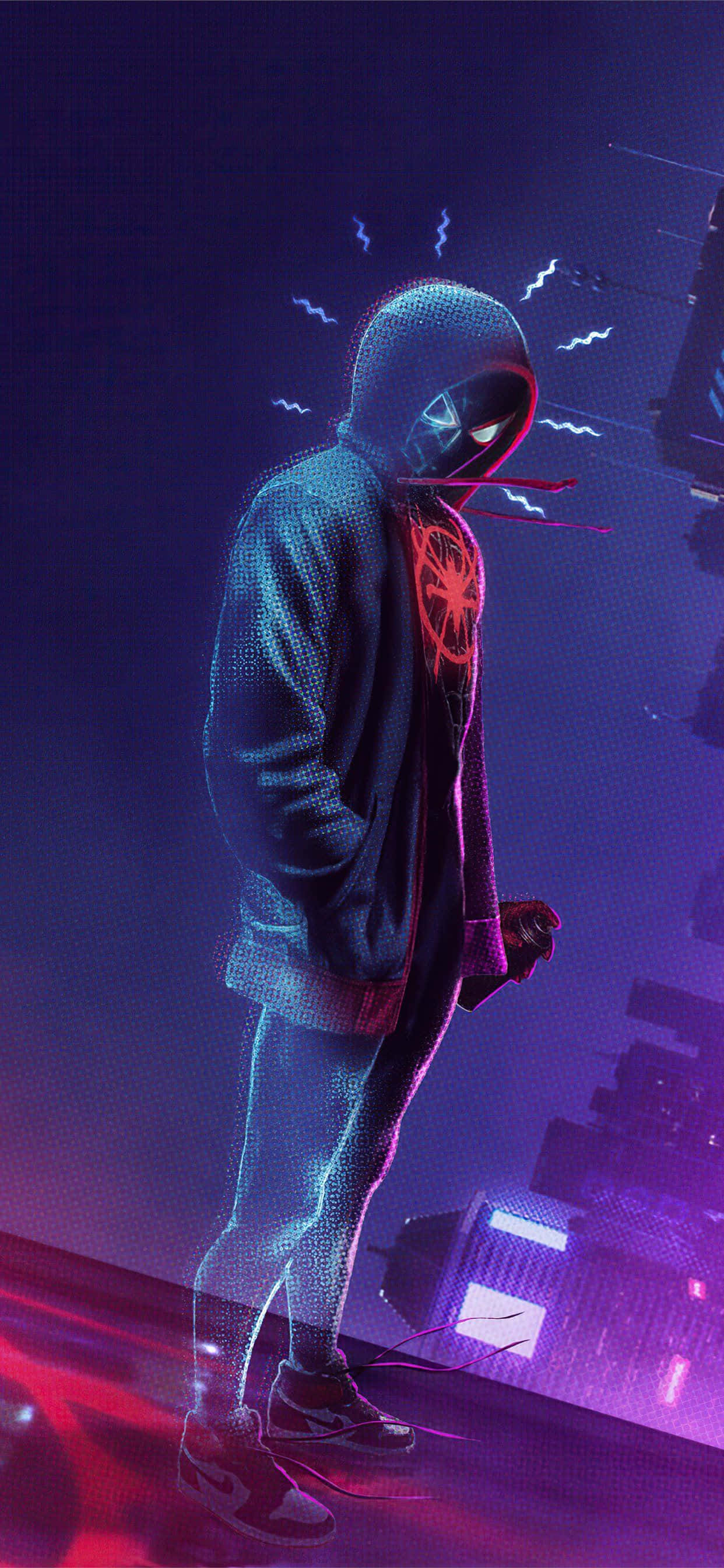 Spider Man Hoodie Miles Morales iPhone Hình nền