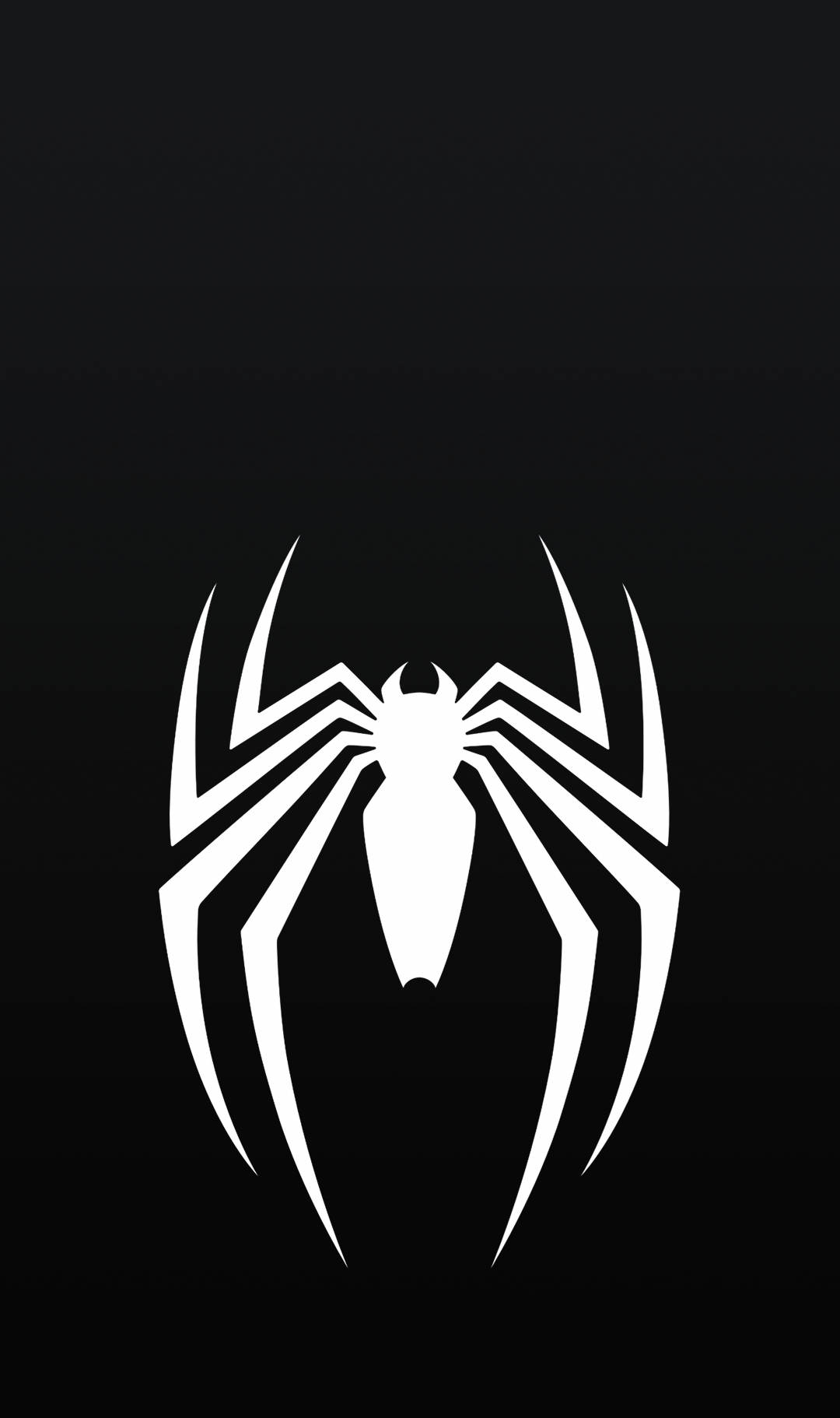 Spider Man Logo Trắng iPhone Đen Hình nền