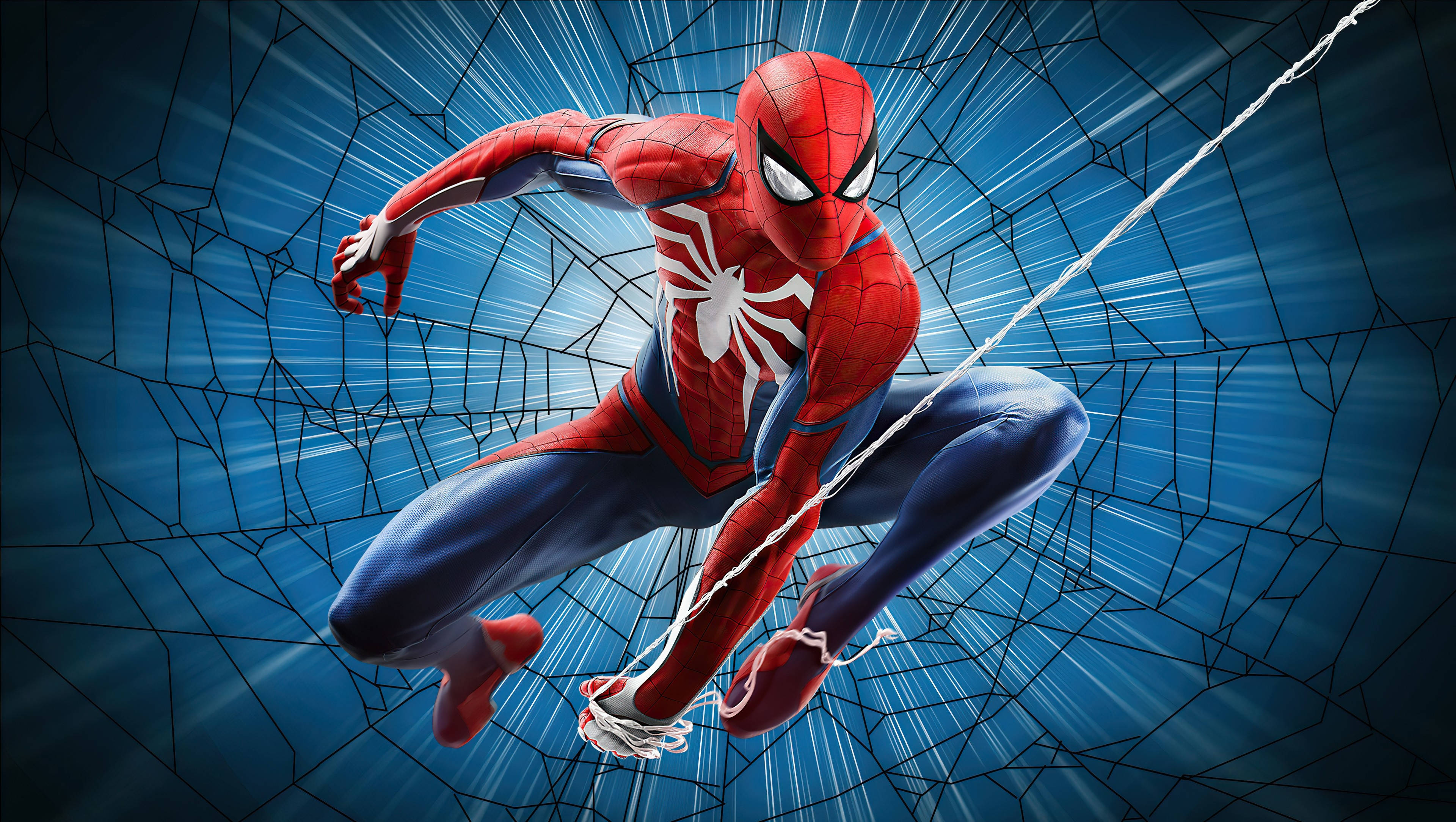 Spider Man Ps4 Xanh Desktop Hình nền