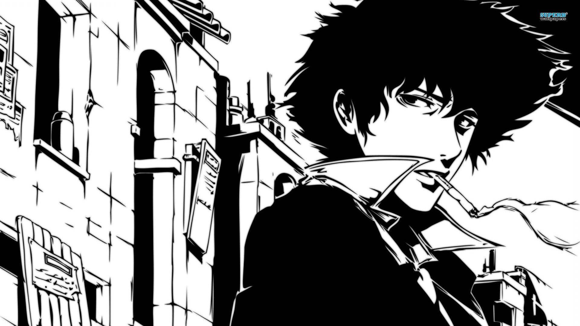 Spike Spiegel Đen Trắng Anime Hình nền