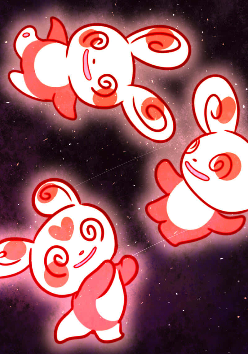 Spinda Hồng Phát Sáng Hình nền