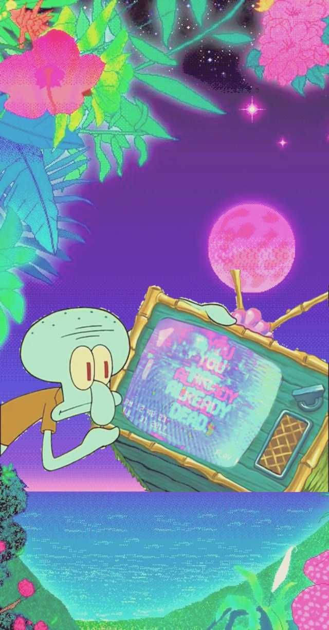 Squidward ảo giác đầy mê hoặc Hình nền